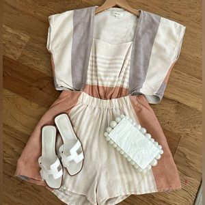 Anthropologie linen romper